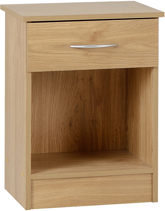 Bellingham 1 Drawer Bedside Cabinet In Oak Effect Veneer